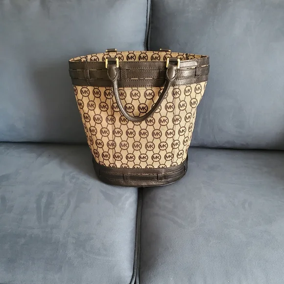 Michael Kors Monogrammed Canvas Handbag - Picture 15 of 16